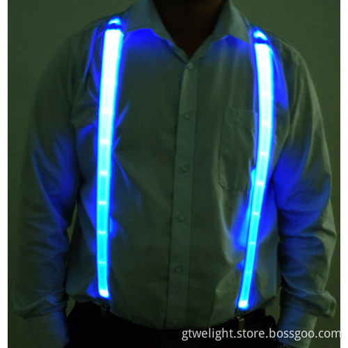 Hot Sale Adjustable Elastic Suspenders Glow in Dark Suspenders